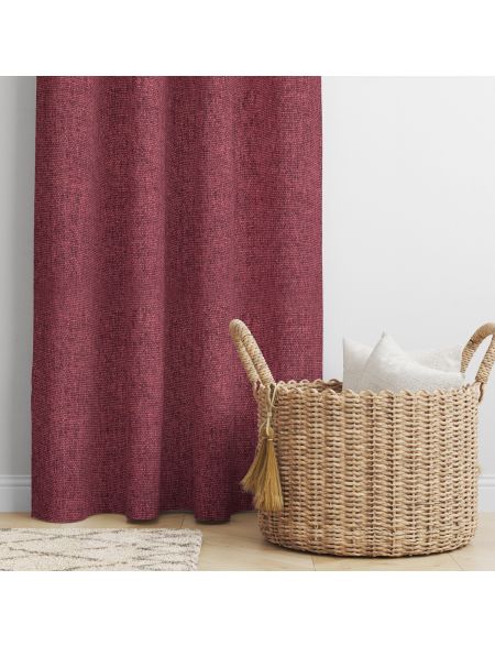Maroon Faux Linen 