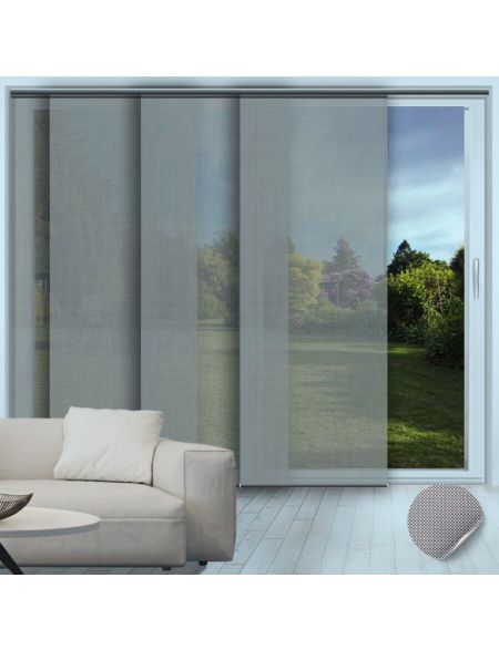 Madeira Dove - Screen Fabric Panel Blinds