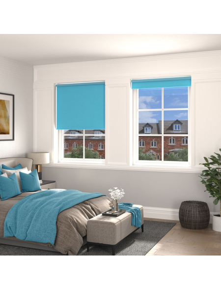 Madeira Sky Blue Blackout Roller Blind
