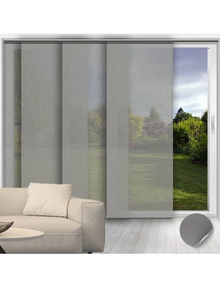 Madeira Slate - Screen Fabric Panel Blinds