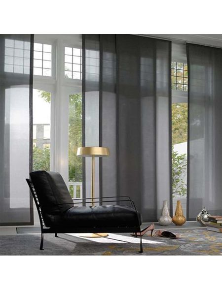 White Cane - Screen Fabric Panel Blinds