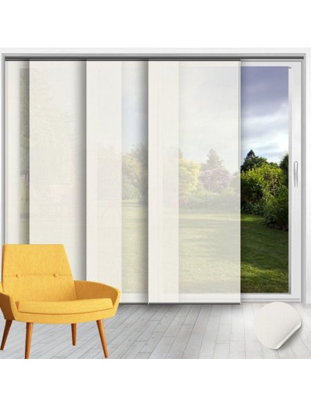Madeira Snow White - Screen Fabric Panel Blinds