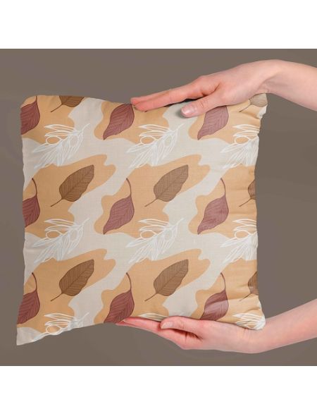 Dark Orange Leaf Design