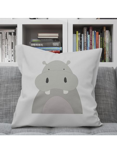 "Hippo Art Print"  cushion Cover 