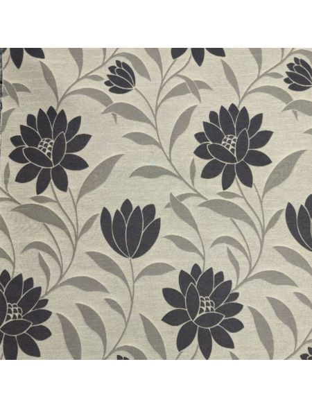 Brown Flowers Roller Jacquard Blinds
