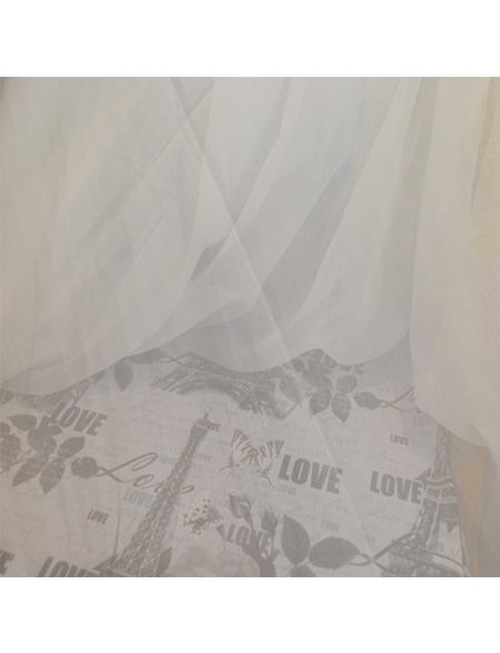 Duck White Misty Voile Sheer Curtains
