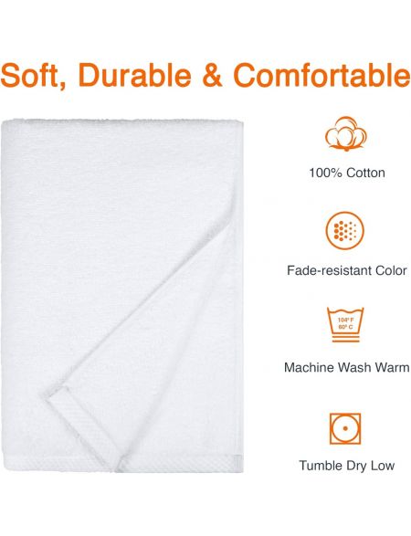 Quick-Dry Bath Towel 100% Cotton 54" x 27"
