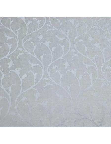 Silver Flower Leaf Roller Jacquard Blinds