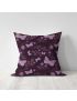 English Violet Butterfly Floral Cushion Cover