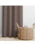 Brown Faux Linen Curtains