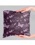 English Violet Butterfly Floral Cushion Cover