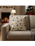 Ivory Poinsettia Cushion Covers