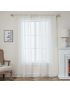 Off White Glass Voile Sheer Curtain