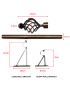 BRONZE FINISH TWISTED CAGE CURTAIN POLE