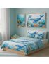 Ocean World (Whale, Dolphin, Turtle, Octopus) design cushion cover