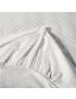 100% Cotton Superior White Strip Fitted Sheet
